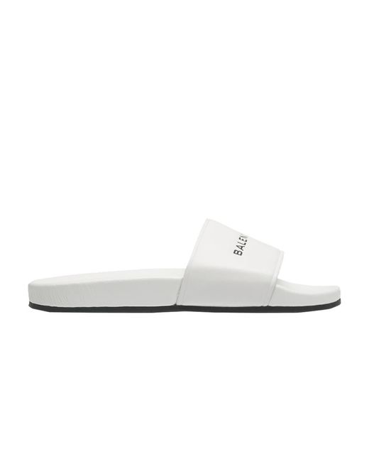 Balenciaga Piscine Flat Slides 'white' for Men | Lyst
