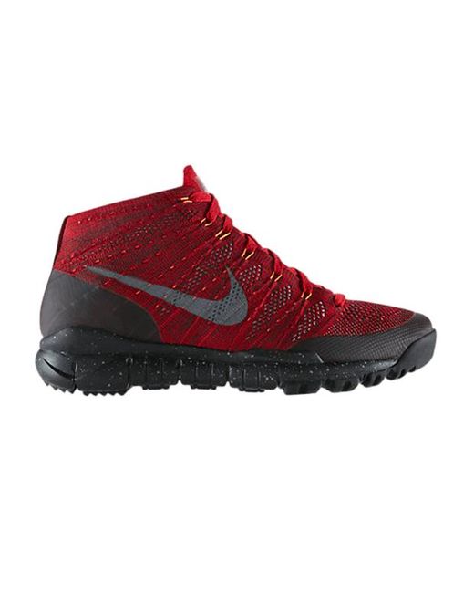 Nike Flyknit Trainer Chukka Sfb in Red for Men | Lyst