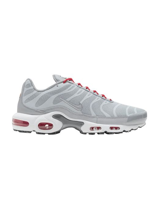 Nike Air Max Plus 'light Smoke Grey Red' in Gray for Men | Lyst