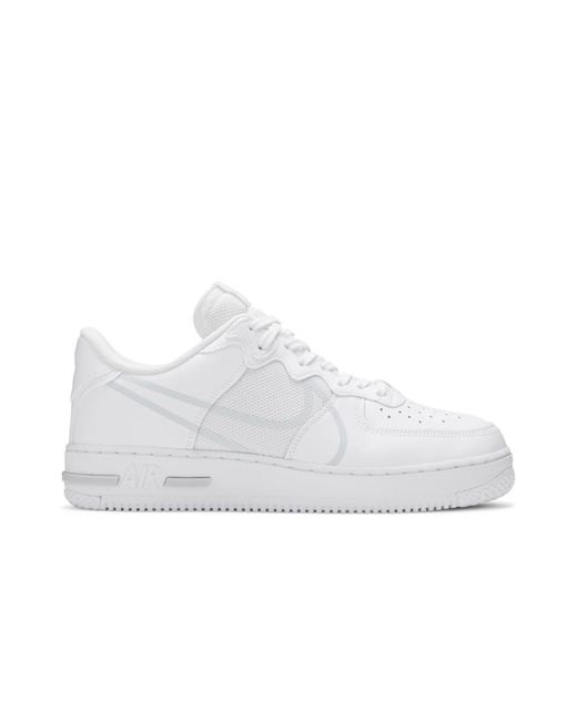 nike men's air force 1 react white sneaker