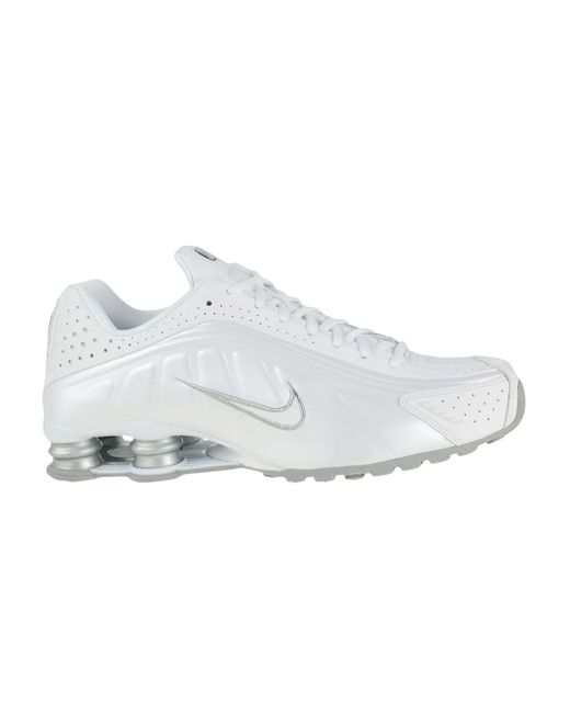 Nike Shox R4 'white Metallic Silver' for Men | Lyst