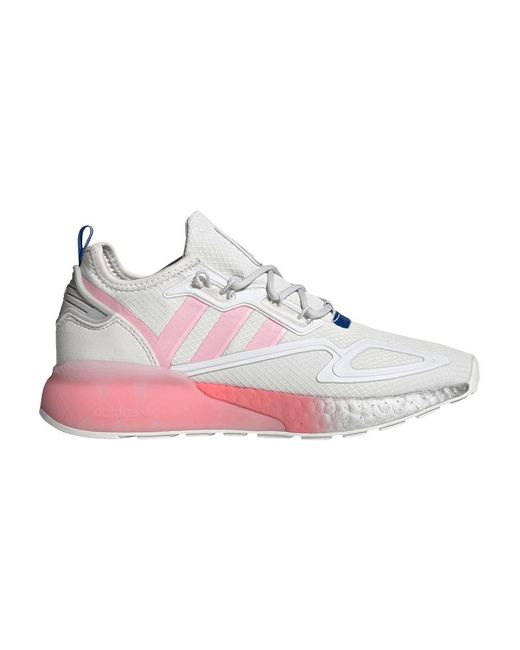 adidas Zx 2k Boost 'white True Pink' | Lyst