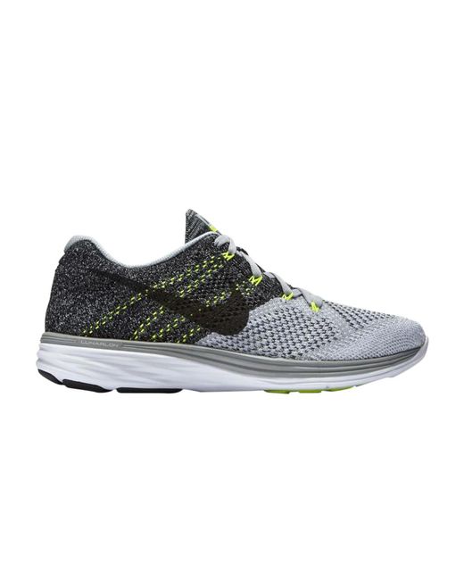 Nike Flyknit Lunar 3 in Gray for Men | Lyst