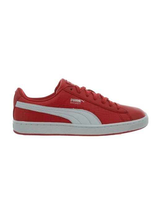 PUMA Basket 'roses' in Red | Lyst