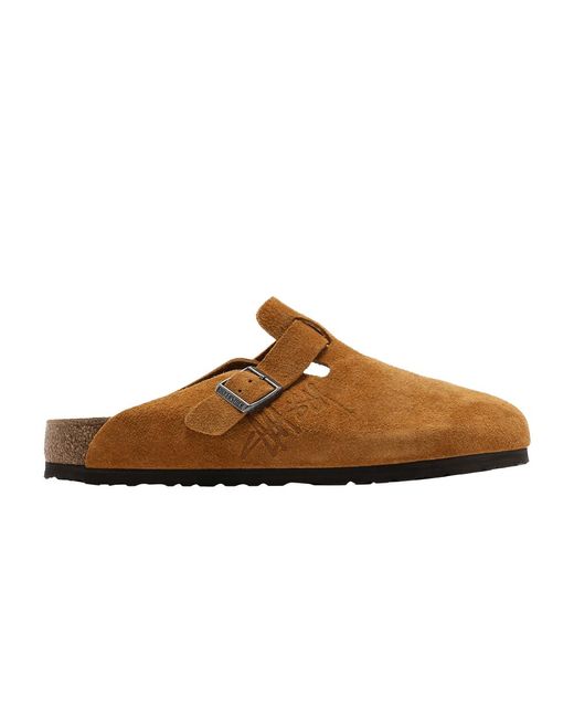 Birkenstock Stussy X Boston Shaggy 'caramel' in Brown for Men | Lyst