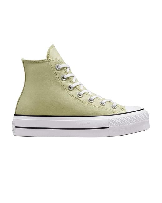 Converse Chuck Taylor All Star Lift High 'olive Aura' in Green | Lyst
