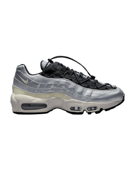 Nike Air Max 95 'speed Lacing - Metallic Silver' in Gray | Lyst