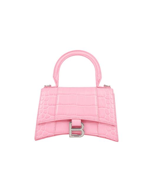 Balenciaga Mini Hourglass Top Handle Bag 'sweet Pink' | Lyst