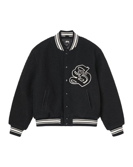 Stussy Casentino Wool Varsity Jacket 'black' for Men | Lyst