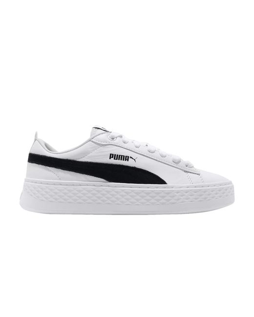 PUMA Smash Platform L 'white Black' | Lyst