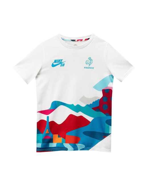 Nike Sb X Parra France Federation Kit Crew Jersey 'white/neptune Blue' for  Men | Lyst