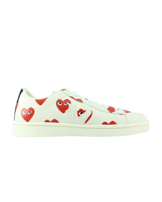 Converse Comme Des Garcon X Pro Leather 'play' in White for Men | Lyst