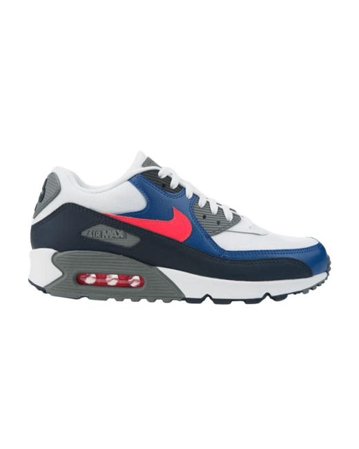 Nike Air Max 90 Essential 'white Solar Red Obsidian' in Blue for Men | Lyst