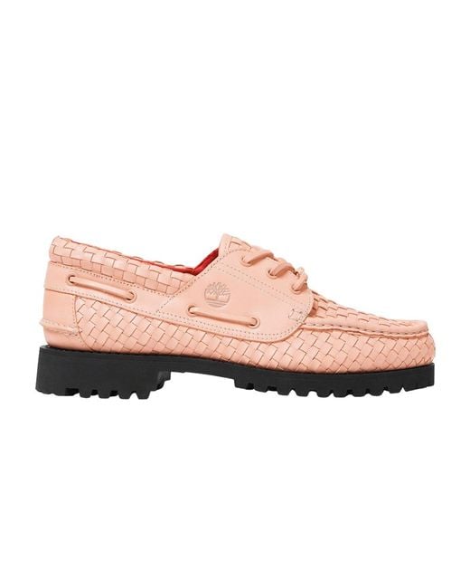 Timberland Supreme X 3-eye Classic Lug 'pink Woven Leather' for Men | Lyst