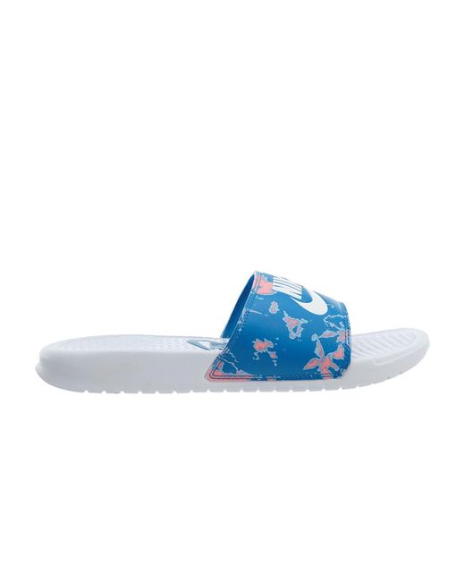 Nike Benassi Jdi Print Slide 'coral Nebula Blue Camo' | Lyst