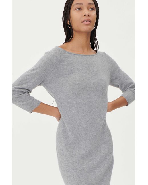 Gobi Cashmere Cashmere Boat Neck Dress 