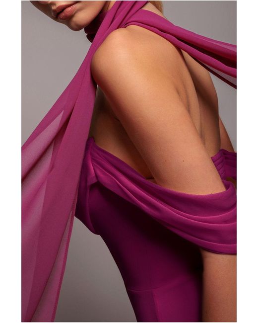 Goddiva Red Chiffon Scarf