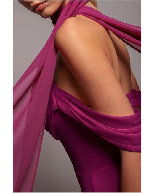 Goddiva Red Chiffon Scarf