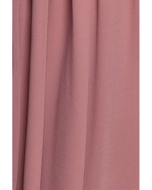 Goddiva Purple Wrap Back With Front Slit Chiffon Maxi Dress