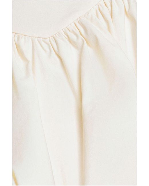 Goddiva White Bengaline Balloon Mini Skirt
