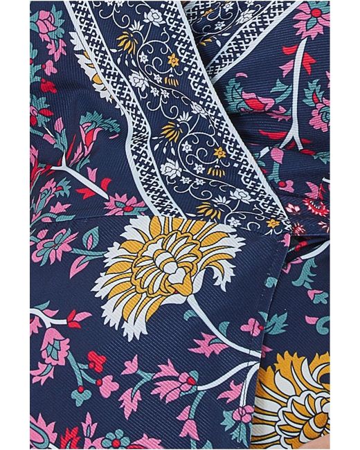 Goddiva Blue Maternity Floral Print Midi Print