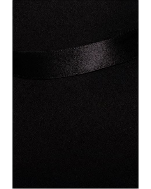Goddiva Black Dobby Mesh Feather Sleeve Bodycon Midi Dress