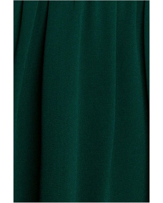 Goddiva Green Chiffon Flutter Sleeve Wrap Midi Dress