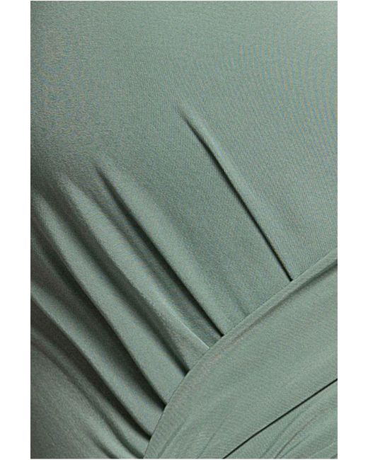 Goddiva Multicolor Wrap Front Maxi Slip Dress With Waist Tie-Up