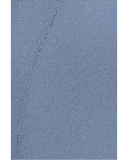 Goddiva Blue Chiffon Bardot Cowl Neck Maxi Dress