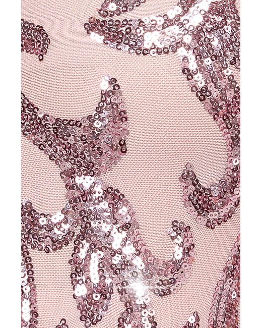 Goddiva Multicolor Embroidered Sequin Tassel Front Split Midaxi Dress