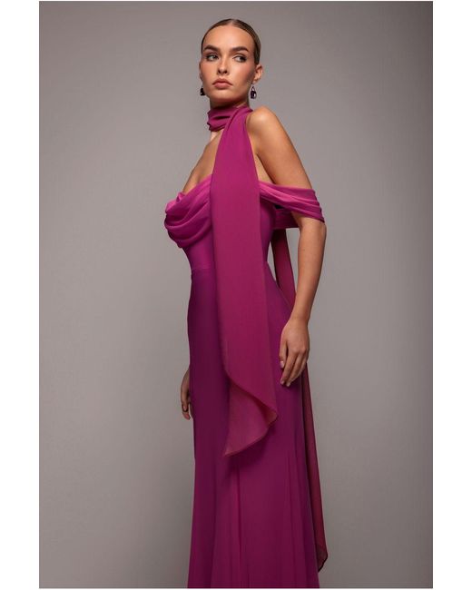 Goddiva Red Chiffon Scarf