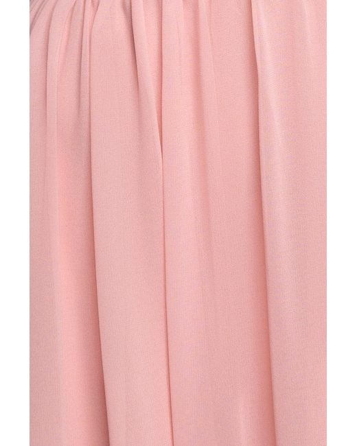 Goddiva Pink Bridesmaids Chiffon Maxi Dress