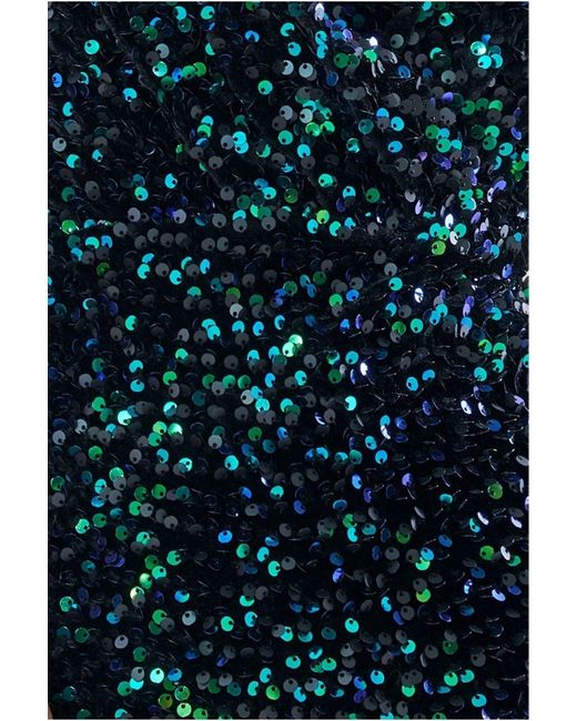 Goddiva Blue Maternity Sequin & Velvet Bardot Maxi