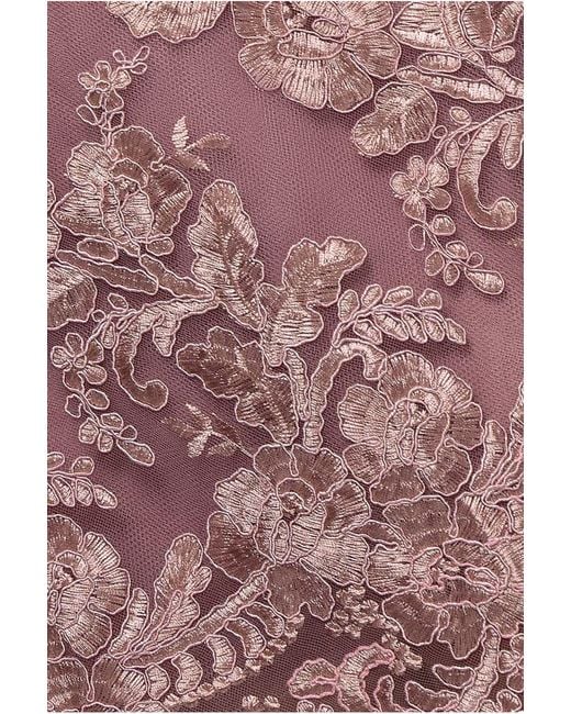Goddiva Pink Scallop Edge Corset Back Structured Lace Mini Dress