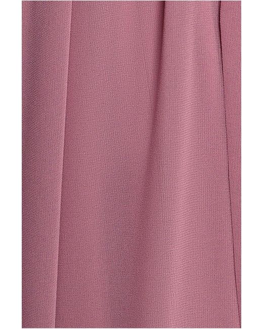 Goddiva Pink Sustainable Chiffon Flutter Sleeve Wrap Maxi Dress