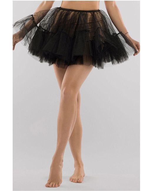 Goddiva Black Tulle Lining Mini Skirt