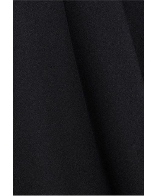 Goddiva Black Cap Sleeve Plunging V-Neckline A-Line Midi Dress