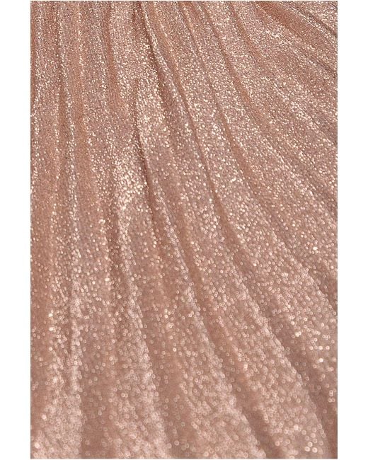 Goddiva Pink Bardot Pleated Skirt Maxi Dress