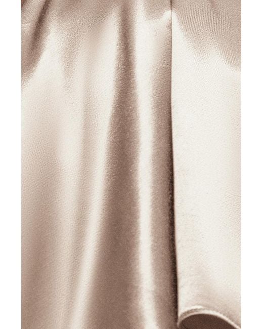 Goddiva Pink Satin Viscose Front Wrap Midi