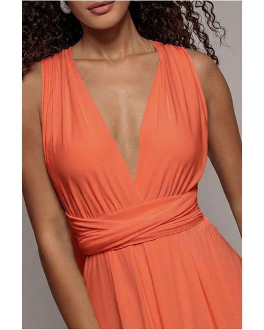 Goddiva Orange Multiway Mini Dress