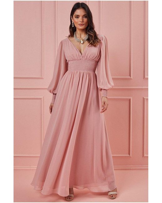 peach colour long dress, Off 75%, www 