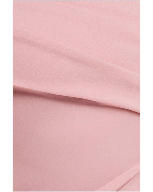 Goddiva Natural One Shoulder Scuba Crepe Evening Maxi Dress