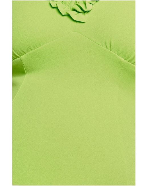 Goddiva Green Maternity Flare Sleeve Frill Edge Midi Dress