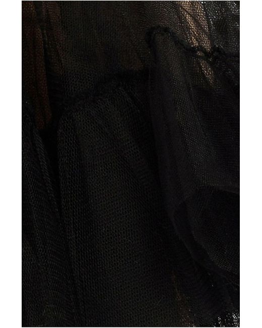 Goddiva Black Tulle Lining Mini Skirt