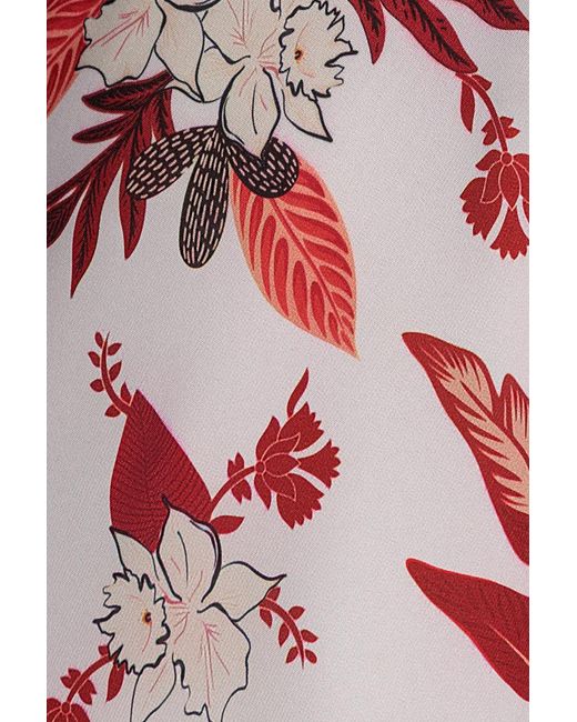 Goddiva Natural Printed Tie Back Midi Dress