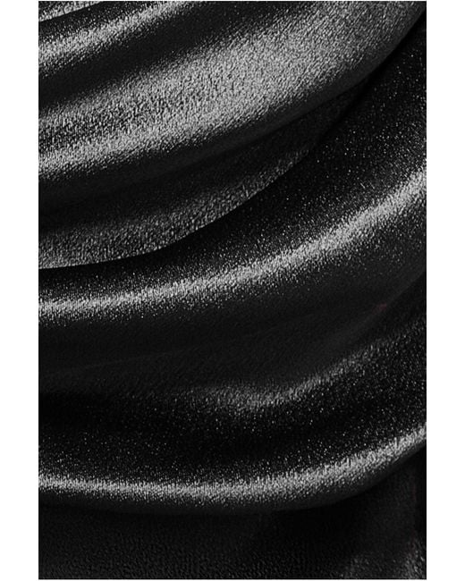 Goddiva Blue Cowl Back Satin Maxi Dress