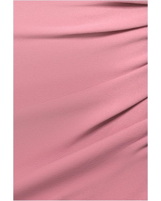 Goddiva Pink One Shoulder Satin Band Maxi Dress