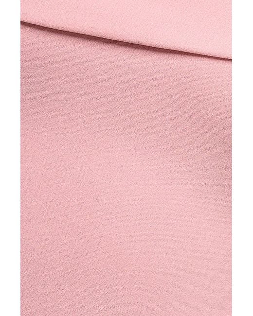 Goddiva Pink Off The Shoulder Pleated Waist Maxi Dress
