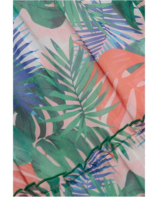 City Goddess Blue Boobtube Printed Maxi