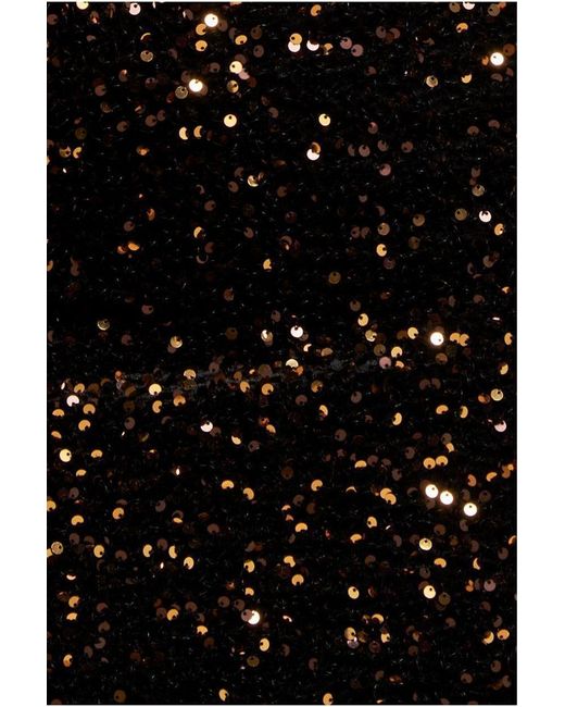 Goddiva Metallic Multi Sequin & Velvet Bardot Maxi